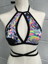 Load image into Gallery viewer, REQUIEM | Keyhole Halter Top, Women's Festival Top, Rave Top