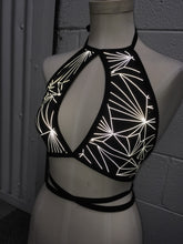 Load image into Gallery viewer, REFRACTION | REFLECTIVE | Keyhole Halter Top, Women's Festival Top, Rave Top