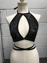 Load image into Gallery viewer, REFRACTION | REFLECTIVE | Keyhole Halter Top, Women's Festival Top, Rave Top