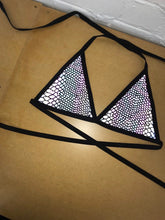 Load image into Gallery viewer, SLITHER | REFLECTIVE | Triangle Top, Women's Festival Top, Rave Top