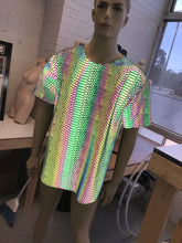 Load image into Gallery viewer, SLITHER | Reflective | Slim Fit Men's Rave T-shirt, Festival Shirt