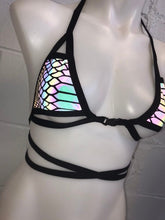 Load image into Gallery viewer, SLITHER | Reflective Cage Top, Women's Festival Top, Rave Top