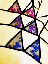 Load image into Gallery viewer, FLORAL SEQUIN SHEER | Triangle Top, Women's Festival Top, Rave Top