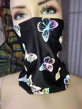 Load image into Gallery viewer, REFLECTIVE BUTTERFLY | Dust Mask, Rave Mask, Festival Mask, Gaiter