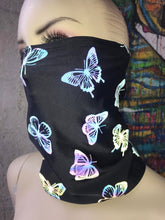 Load image into Gallery viewer, REFLECTIVE BUTTERFLY | Dust Mask, Rave Mask, Festival Mask, Gaiter