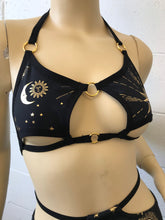 Load image into Gallery viewer, GOLD GODDESS VIBES | Nova Top, Women's Festival Top, Rave Top