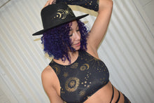 Load image into Gallery viewer, GOLD GODDESS VIBES | Thumb Hole Gloves, Festival Accessories, Rave Gloves