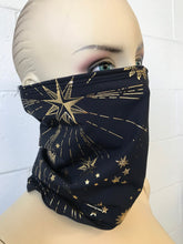 Load image into Gallery viewer, GOLD GODDESS VIBES | Dust Mask, Rave Mask, Festival Mask, Gaiter