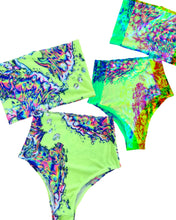 Load image into Gallery viewer, ACID SLAP | Tube Top + High Waisted Bottoms + Mask, Women's Festival Outfit, Rave Set