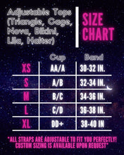 Load image into Gallery viewer, SPELLCASTER | Split Bikini Top, Women's Festival Top, Rave Top