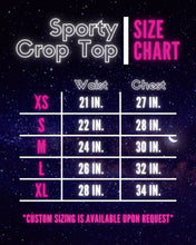 Load image into Gallery viewer, RAINBOW STATIC | REFLECTIVE | Underboob Sporty Crop Top, Women's Festival Top, Rave Top