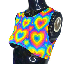 Load image into Gallery viewer, POSITIVE VIBRATIONS | Underboob Sporty Crop Top, Women's Festival Top, Rave Top