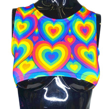 Load image into Gallery viewer, POSITIVE VIBRATIONS | Underboob Sporty Crop Top, Women's Festival Top, Rave Top