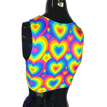 Load image into Gallery viewer, POSITIVE VIBRATIONS | Underboob Sporty Crop Top, Women's Festival Top, Rave Top