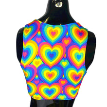 Load image into Gallery viewer, POSITIVE VIBRATIONS | Underboob Sporty Crop Top, Women's Festival Top, Rave Top
