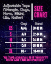 Load image into Gallery viewer, MIDNIGHT TRIP | Triangle Top, Women's Festival Top, Rave Top