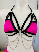 Load image into Gallery viewer, BRITNEY | Strappy Chain Cage Top, Festival Top, Rave Top with Chains