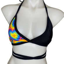 Load image into Gallery viewer, POSITIVE VIBRATIONS | Mismatch Triangle Top, Women's Festival Top, Rave Top