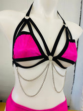 Load image into Gallery viewer, BRITNEY | Strappy Chain Cage Top, Festival Top, Rave Top with Chains