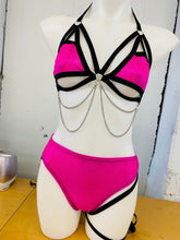 Load image into Gallery viewer, BRITNEY | Strappy Chain Cage Top, Festival Top, Rave Top with Chains
