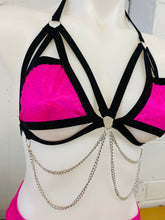 Load image into Gallery viewer, BRITNEY | Strappy Chain Cage Top, Festival Top, Rave Top with Chains