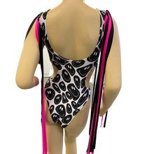 Load image into Gallery viewer, Black and White | Aria Cut-Out Fringe Bodysuit