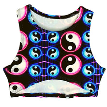 Load image into Gallery viewer, YIN YANG | Underboob Sporty Crop Top, Women's Festival Top, Rave Top
