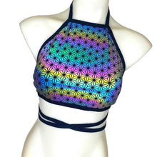 Load image into Gallery viewer, SACRED GEO | REFLECTIVE | Halter Top, Women's Festival Top, Rave Top
