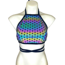 Load image into Gallery viewer, SACRED GEO | REFLECTIVE | Halter Top, Women's Festival Top, Rave Top