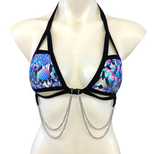 Load image into Gallery viewer, PORTAL PUZZLE | Chain Cage Top, Festival Top, Rave Top with Chains