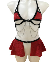 Load image into Gallery viewer, THE BADDIE | Chain Cage Top, Festival Top, Rave Top with Chains