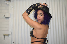 Load image into Gallery viewer, GOLD GODDESS VIBES | Thumb Hole Gloves, Festival Accessories, Rave Gloves