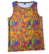 Load image into Gallery viewer, ALL THE GLOW | Slim Fit Men's Rave Tank Top, Festival Shirt