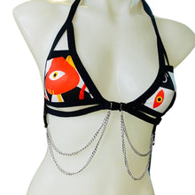 Load image into Gallery viewer, MIDNIGHT TRIP | Chain Cage Top, Festival Top, Rave Top with Chains