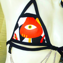 Load image into Gallery viewer, MIDNIGHT TRIP | Chain Cage Top, Festival Top, Rave Top with Chains