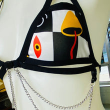 Load image into Gallery viewer, MIDNIGHT TRIP | Chain Cage Top, Festival Top, Rave Top with Chains