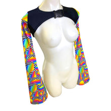 Load image into Gallery viewer, RETRO RAVE  | Long Bell Sleeve Buckle Top, Women's Festival Top, Rave Top