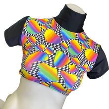 Load image into Gallery viewer, RETRO RAVE | Crop Turtle Neck, Women's Festival Top, Rave Top