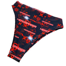 Load image into Gallery viewer, HEADBANGER | High Waisted High Cut Bottoms, Festival Bottoms, Rave Bottoms, Black Rave Outfit
