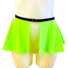Load image into Gallery viewer, NEON GREEN | Ultra Mini Buckle Skirt, Rave Skirt, Festival Bottom