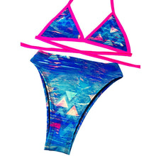 Load image into Gallery viewer, MARINA | Limited Edition | Triangle Top + High Waisted High Cut Bottoms, Women's Festival Outfit, Rave Set
