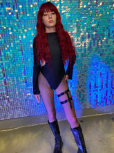 Load image into Gallery viewer, BLACK | Aria Cut-Out Bell Sleeve Bodysuit