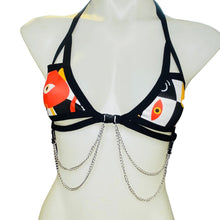 Load image into Gallery viewer, MIDNIGHT TRIP | Chain Cage Top, Festival Top, Rave Top with Chains