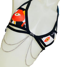 Load image into Gallery viewer, MIDNIGHT TRIP | Chain Cage Top, Festival Top, Rave Top with Chains