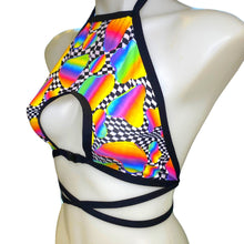 Load image into Gallery viewer, RETRO RAVE | Cut Out Buckle Halter Top, Women's Festival Top, Rave Top