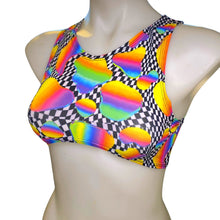 Load image into Gallery viewer, RETRO RAVE | Underboob Sporty Crop Top, Women's Festival Top, Rave Top