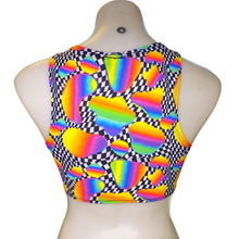Load image into Gallery viewer, RETRO RAVE | Underboob Sporty Crop Top, Women's Festival Top, Rave Top