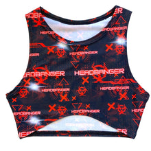 Load image into Gallery viewer, HEADBANGER | Underboob Sporty Crop Top, Women's Festival Top, Rave Top