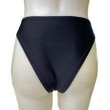 Load image into Gallery viewer, BASIC BLACK | High Waisted High Cut Chain Bottoms wit cut out, Festival Bottoms, Rave Bottoms, Black Rave Outfit
