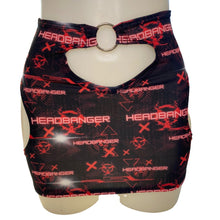 Load image into Gallery viewer, HEADBANGER | Cut-Out Bodycon Mini Skirt, Rave Skirt, Festival Bottom